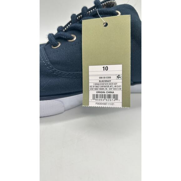 Goodfellow Co Brady Sneakers‎ Men 10 Blue Canvas Lace Up Casual Target Shoes New - Picture 9 of 9